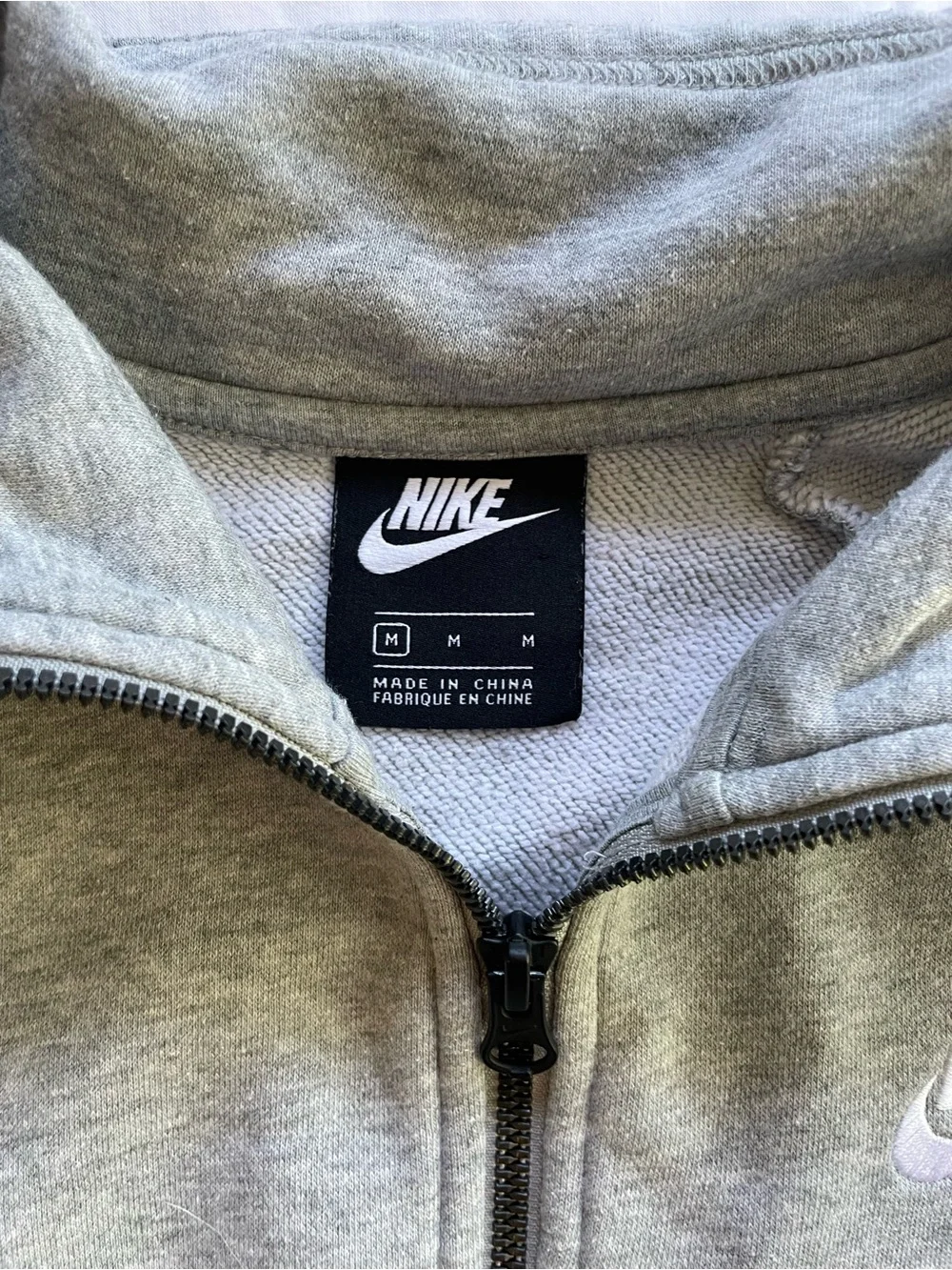 Nike Women's Heather Gray Quarter-Zip Pullover Sweatshirt Size Medium